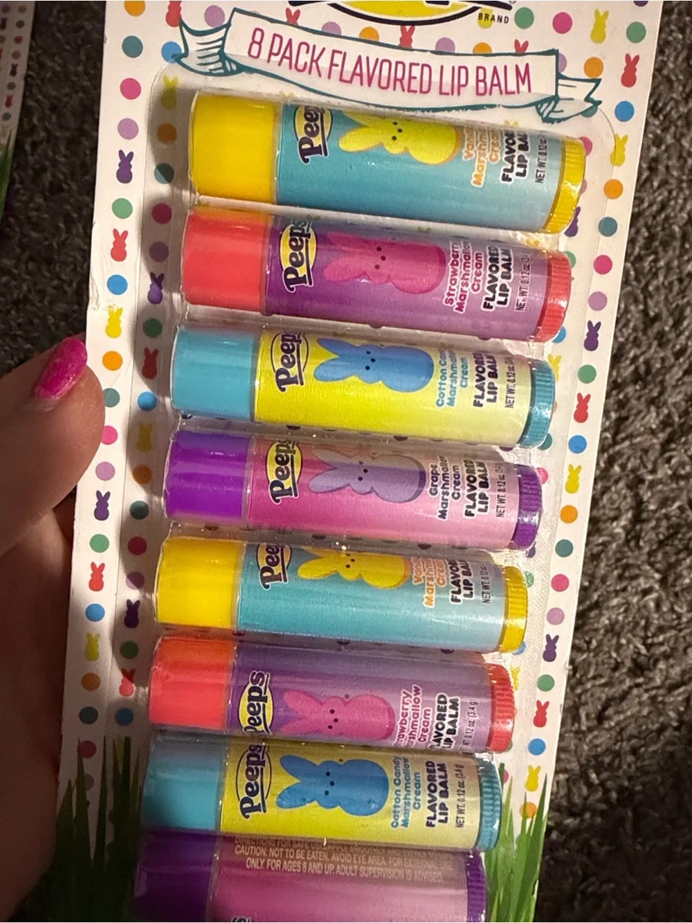 Peeps 8-Pack Flavored Lip Balm - Assorted Colors
